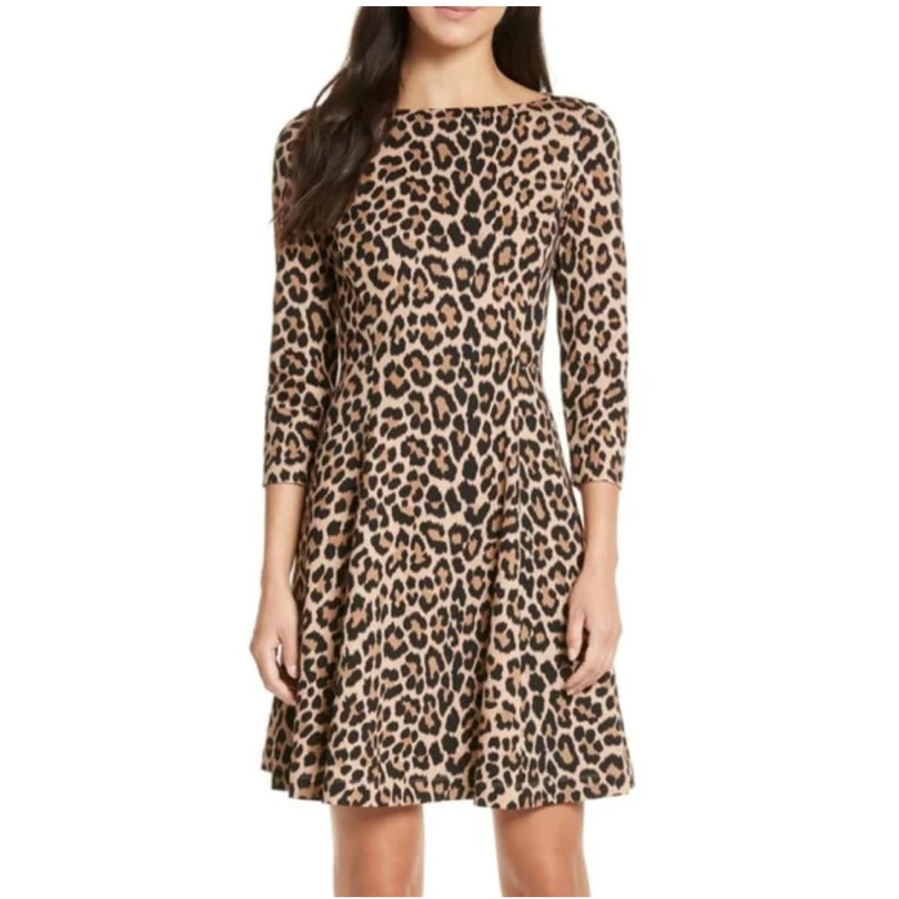 Kate Spade Leopard Fit & Flare Dress